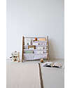 3 Sprouts Libreria Frontale Montessoriana - Blueberry Taupe - Poliestere Riciclato - 61x 63 x 25,4 cm Librerie Montessoriane