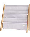 3 Sprouts Libreria Frontale Montessoriana - Grigio Chiaro - Poliestere Riciclato - 61x63 x25,4 cm Librerie Montessoriane
