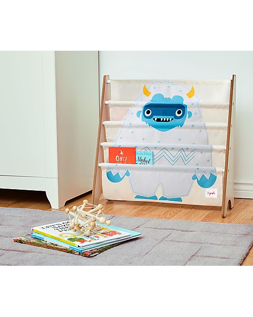 3 Sprouts Libreria Frontale Montessoriana per Bambini - Yeti Blu - 61 x 63 x 25,4 cm Librerie Montessoriane