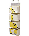 3 Sprouts Organizer da Muro con Ganci, 4 Tasche - Giraffa Giallo Portaoggetti da Muro