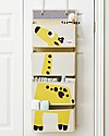 3 Sprouts Organizer da Muro con Ganci, 4 Tasche - Giraffa Giallo Portaoggetti da Muro