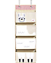 3 Sprouts Organizer da Muro con Ganci, 4 Tasche - Lama Bianco Portaoggetti da Muro