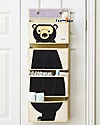 3 Sprouts Organizer da Muro con Ganci, 4 Tasche - Orso Nero Portaoggetti da Muro