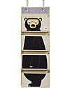 3 Sprouts Organizer da Muro con Ganci, 4 Tasche - Orso Nero Portaoggetti da Muro
