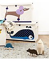 3 Sprouts OUTLET - Baule Portagiochi - Balena - Riordina la Cameretta con Fantasia - Pezzo di Showroom Contenitori Porta Giochi