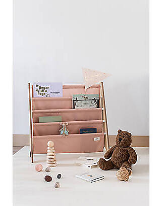 3 Sprouts OUTLET - Libreria Frontale Montessoriana - Argilla - Poliestere Riciclato - 61x63 x25,4 cm Contenitori Portaoggetti
