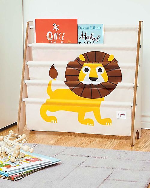 3 Sprouts OUTLET - Libreria Frontale Montessoriana - Leone - Poliestere Riciclato - 61x63 x25,4 cm Librerie Montessoriane