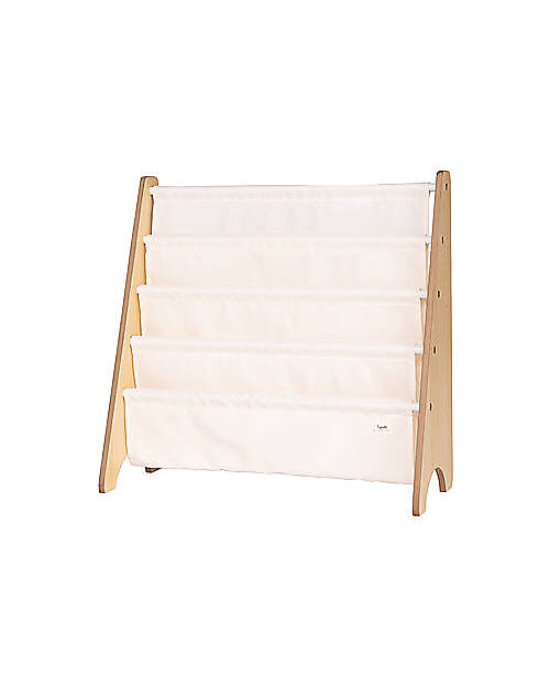 3 Sprouts OUTLET - Libreria Frontale Montessoriana per Bambini - Crema - Poliestere Riciclato - 61x63 x25,4 cm Librerie Montessoriane