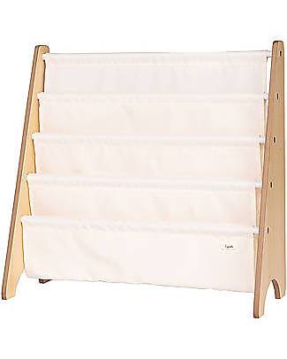 3 Sprouts OUTLET - Libreria Frontale Montessoriana per Bambini - Crema - Poliestere Riciclato - 61x63 x25,4 cm Librerie Montessoriane