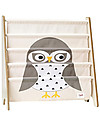 3 Sprouts OUTLET - Libreria Frontale Montessoriana per Bambini - Gufo Grigio - Poliestere Riciclato - 61x63 x25,4 cm Librerie Montessoriane