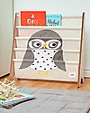 3 Sprouts OUTLET - Libreria Frontale Montessoriana per Bambini - Gufo Grigio - Poliestere Riciclato - 61x63 x25,4 cm Librerie Montessoriane