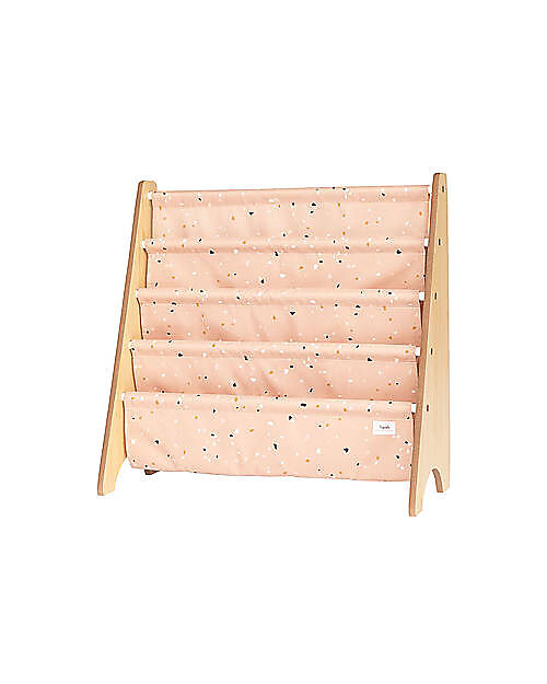 3 Sprouts OUTLET - Libreria Frontale Montessoriana - Terrazzo Argilla - Poliestere Riciclato - 61x63 x25,4 cm Librerie Montessoriane