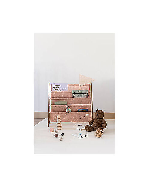 3 Sprouts OUTLET - Libreria Frontale Montessoriana - Terrazzo Argilla - Poliestere Riciclato - 61x63 x25,4 cm Librerie Montessoriane
