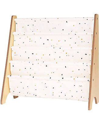 3 Sprouts OUTLET - Libreria Frontale Montessoriana - Terrazzo Crema - Poliestere Riciclato - 61x63 x25,4 cm Librerie Montessoriane