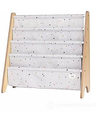 3 Sprouts OUTLET - Libreria Frontale Montessoriana - Terrazzo Grigio - Poliestere Riciclato - 61x63 x25,4 cm Librerie Montessoriane