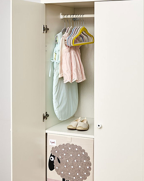 3 Sprouts Pacco da 10 Grucce, Velluto - Riccio Grigio Grucce