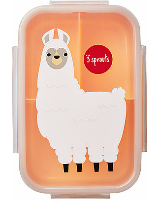 3 Sprouts Porta Pranzo Bento 3 Scomparti - Lama Pesca Contenitori Latte e Snack