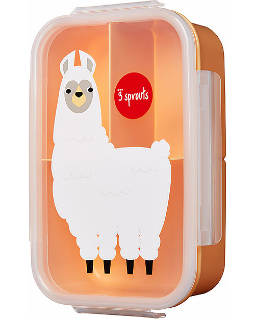 3 Sprouts Porta Pranzo Bento 3 Scomparti - Lama Pesca Porta Merenda