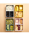 3 Sprouts Porta Pranzo Bento in Silicone - Lama Rosa - 3 Scomparti Porta Merenda