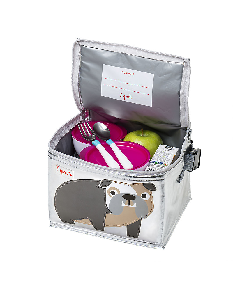 3 Sprouts Porta Pranzo Bento, 3 Scomparti - Gufo Menta Unisex (bambini