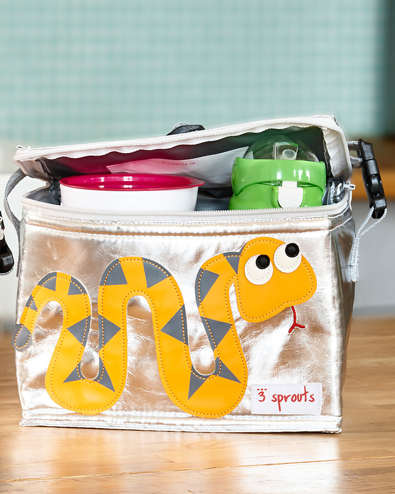 3 Sprouts Porta Pranzo Bento, 3 Scomparti - Gufo Menta Unisex (bambini