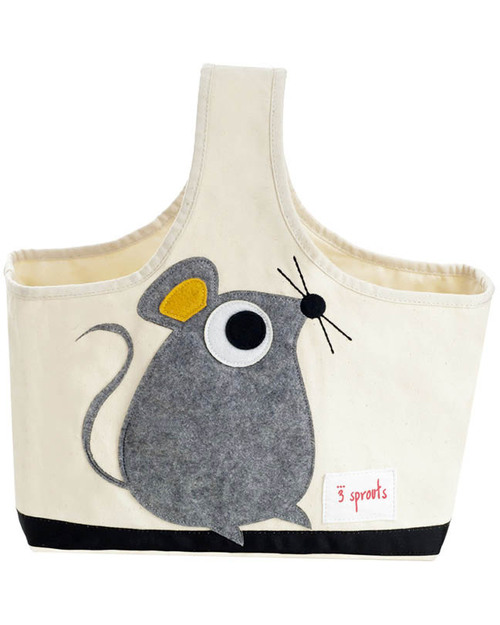 3 Sprouts Portaoggetti Caddy - Topolino - Tela di Cotone - Ideale per Evitare il Disordine Contenitori Portaoggetti