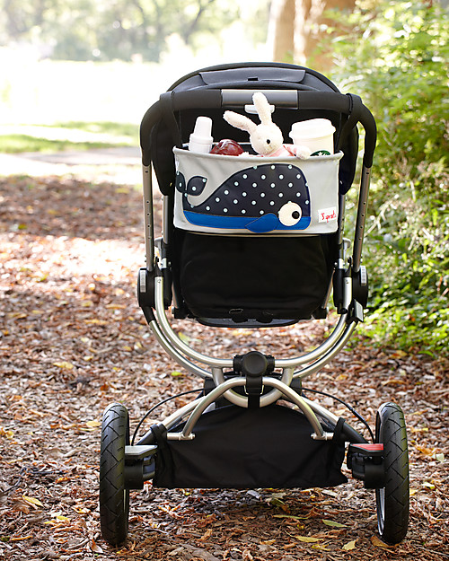 3 Sprouts Portaoggetti per Passeggino - Balena - Si adatta a qualunque passeggino! Borse e Organizer