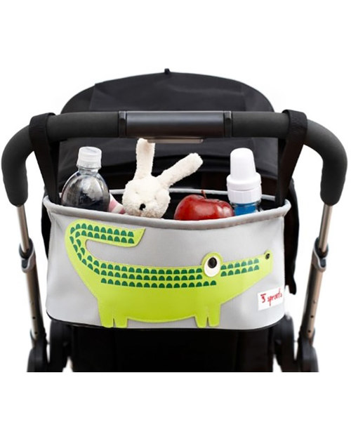 3 Sprouts Portaoggetti per Passeggino - Coccodrillo - Si adatta a qualunque passeggino! Borse e Organizer