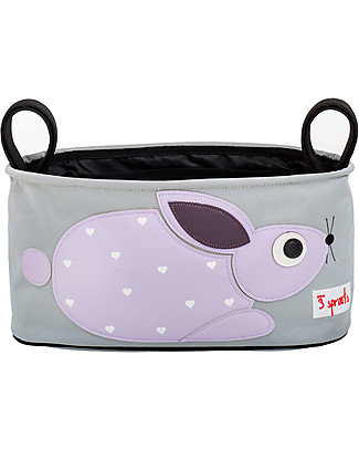 3 Sprouts Portaoggetti per Passeggino - Coniglio - Si adatta a qualunque passeggino! Accessori