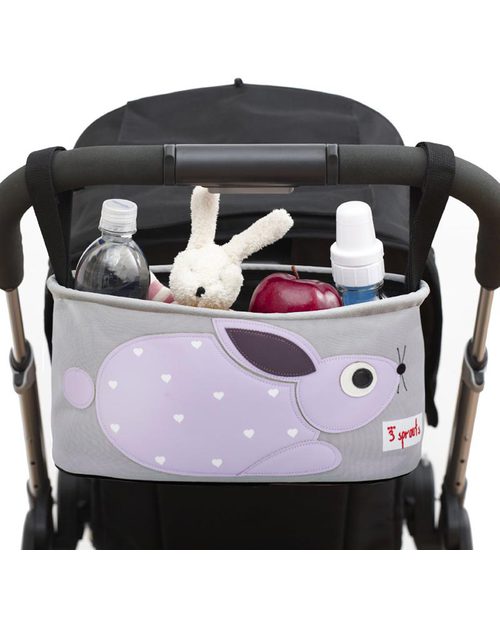3 Sprouts Portaoggetti per Passeggino - Coniglio - Si adatta a qualunque passeggino! Borse e Organizer