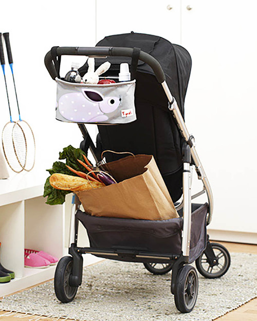 3 Sprouts Portaoggetti per Passeggino - Coniglio - Si adatta a qualunque passeggino! Borse e Organizer