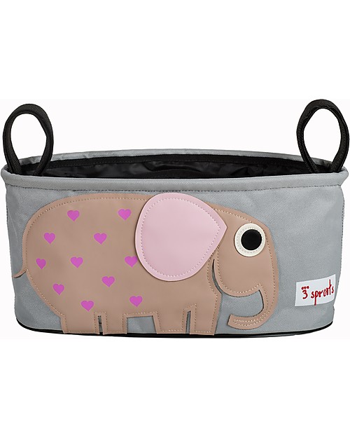 3 Sprouts Portaoggetti per Passeggino - Elefante - Si adatta a qualunque passeggino! Borse e Organizer