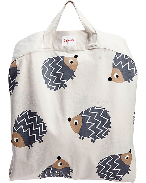 3 Sprouts Tappeto Gioco e Borsa  2-in-1 in Tela di Cotone 100%, Riccio - 112 cm diametro Tappeti Porta Gioco