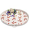 3 Sprouts Tappeto Gioco e Borsa  2-in-1 in Tela di Cotone 100%, Volpe - 112 cm diametro Tappeti Gioco