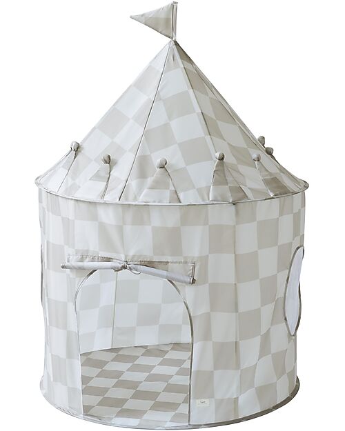 3 Sprouts Tenda da Gioco - Scacchi - Beige - 100% Poliestere Riciclato Tende Gioco