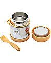 3 Sprouts Thermos Porta Cibo in Acciaio Inossidabile con Cucchiaio-Forchetta, 350 ml -  Lama Pesca Contenitori Termici