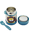 3 Sprouts Thermos Porta Cibo in Acciaio Inossidabile con Cucchiaio-Forchetta, 350 ml -  Leone Blu Contenitori Termici