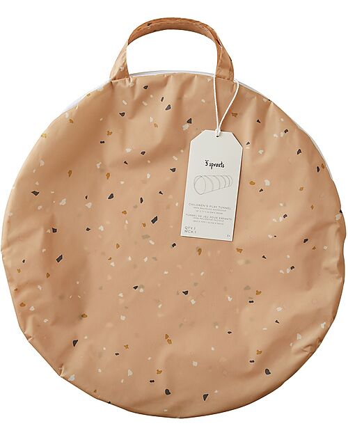 3 Sprouts Tunnel Gioco - Terrazzo Clay - Poliestere Riciclato - 180 x Diametro 46 cm Tende Gioco