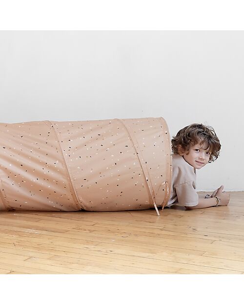 3 Sprouts Tunnel Gioco - Terrazzo Clay - Poliestere Riciclato - 180 x Diametro 46 cm Tende Gioco