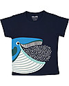 T-Shirt Balena, Blu - 100% Cotone Bio
