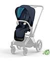 Seduta  per Passeggino Priam o e-Priam- Dark Navy Blue - Include Cappottina - Collezione Conscious Tessuto Realizzato con 31 Bottoglie di Plastica Riciclate