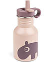 Borraccia in Metallo 350 ml - Ozzo - Powder - con Cannuccia a Scomparsa!