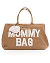 Mommy Bag Borsa Fasciatoio 55 x 30 x 40 cm - Camoscio con Dettagli Teddy - Include Materassino per il Cambio!
