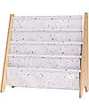 Libreria Frontale Montessoriana - Terrazzo Grigio Chiaro - Poliestere Riciclato - 61x63 x25,4 cm