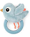 Sonaglio Sensoriale con Massaggiagengive - 11 x 9,5 x 3,5 cm - Birdee - Azzurro - 0+