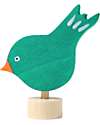 Figura Decorativa per Base Anello delle Feste - Uccellino Verde - 5cm