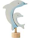 Figura Decorativa per Base Anello delle Feste - Due Delfini - 7cm