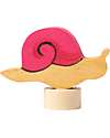 Figura Decorativa per Base Anello delle Feste - Lumaca Rosa - 4cm