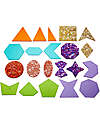 Set 21 Forme Glitterate per Pannello Luminoso - Divertimento e Conoscenza Sensoriali - 3+ anni