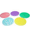 Set 10 Cerchi Sensoriali - Silicone - Differenti Superfici Tattili